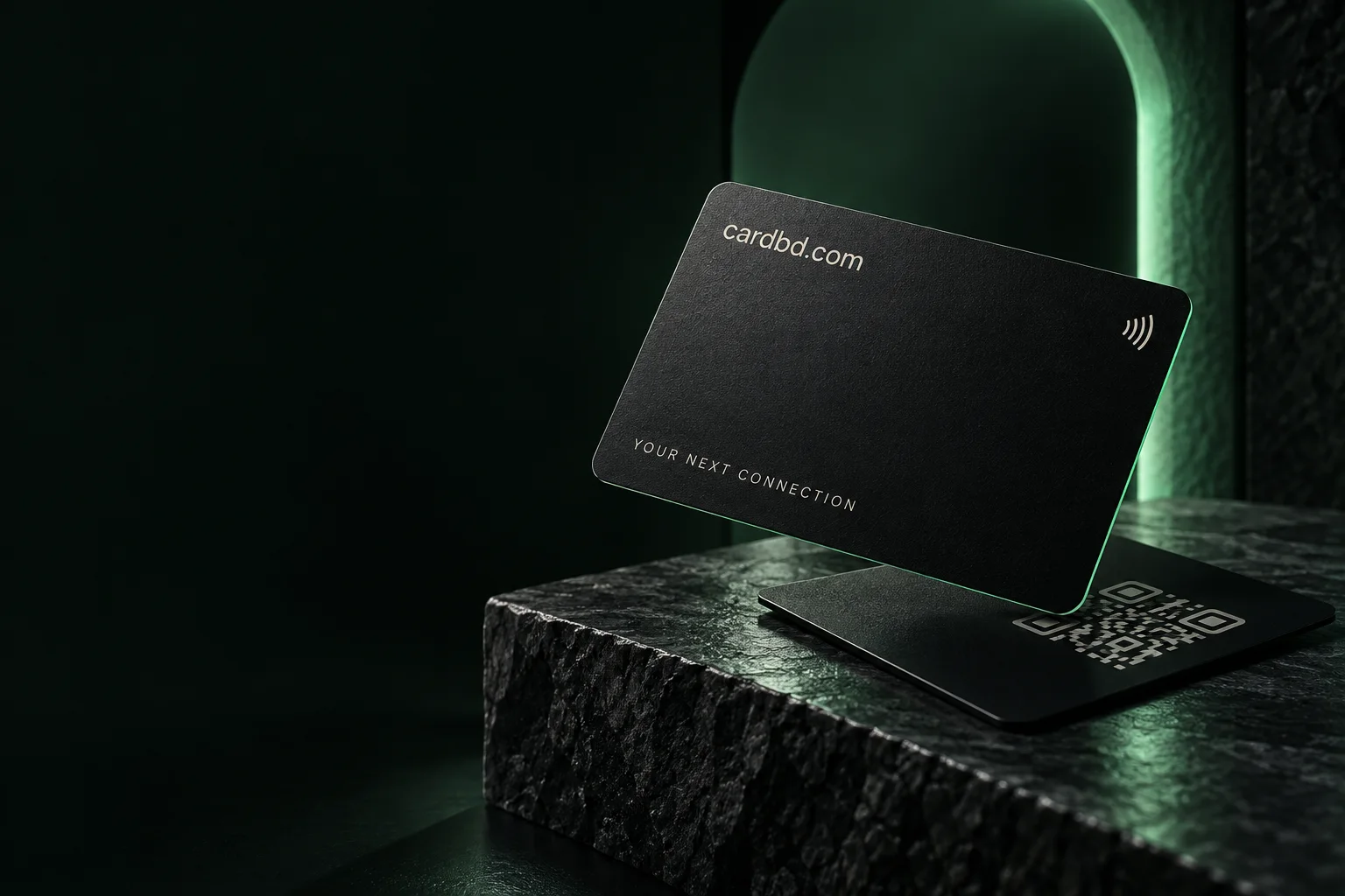 কালো CardBD NFC কার্ডের কাস্টম ডিজাইন
